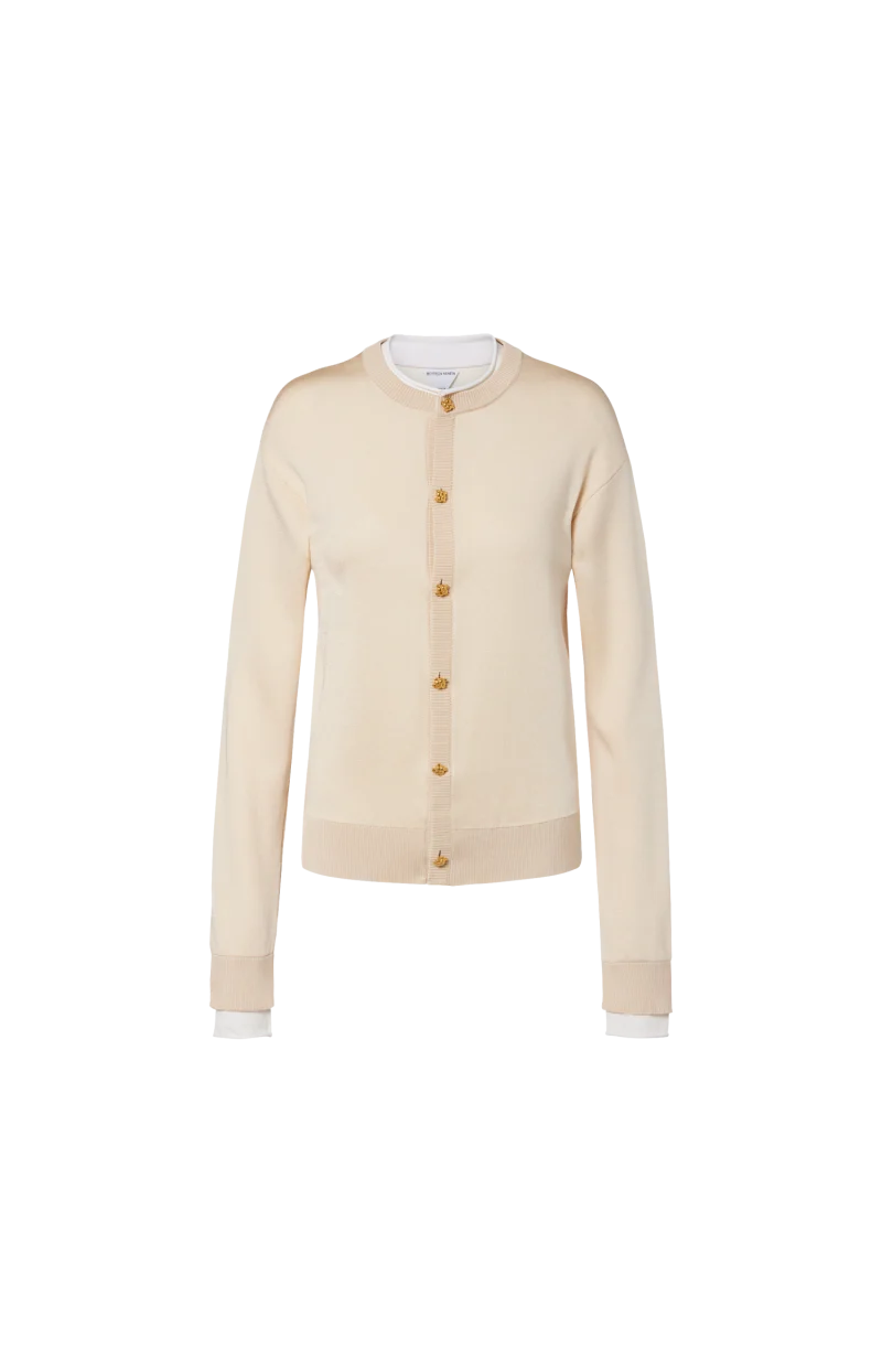 Silk Double Knit Cardigan