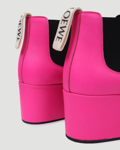 Leather Platform Chelsea Boots — снимка 4