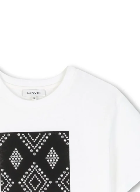 Тишърт с капси Lanvin Kids — снимка 3