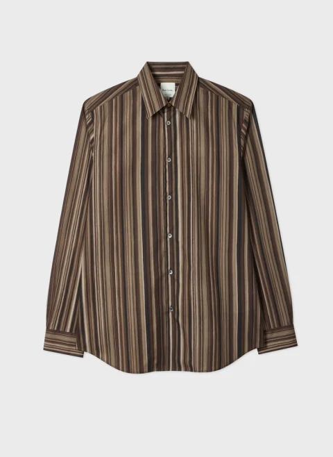 Риза с принт 'Painted Signature Stripe' Paul Smith — снимка 5