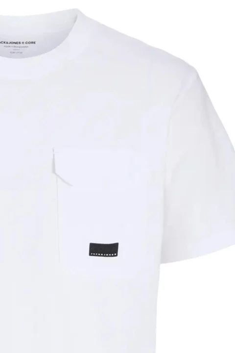 T-Shirt Jcofusion Pocket Ss Crew Neck 12293064 11-0601 TCX bright white — снимка 2
