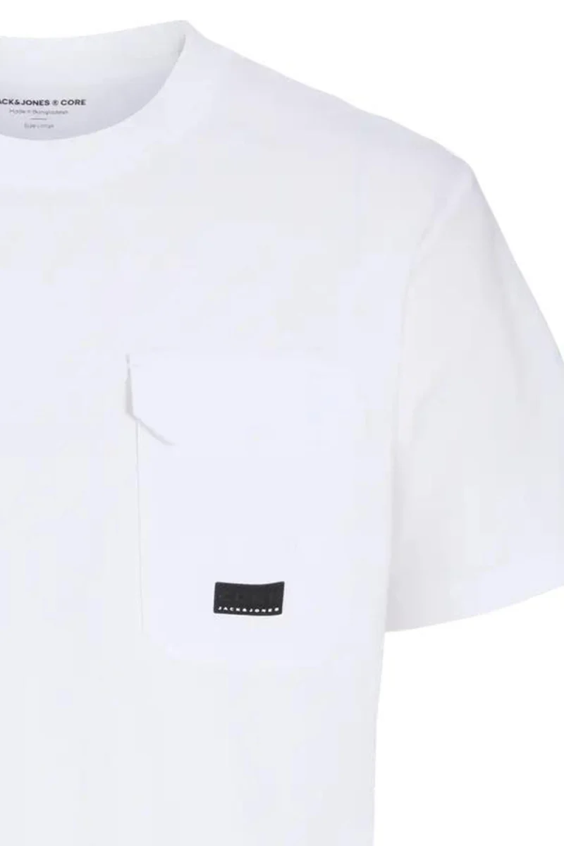 T-Shirt Jcofusion Pocket Ss Crew Neck 12293064 11-0601 TCX bright white — снимка 2