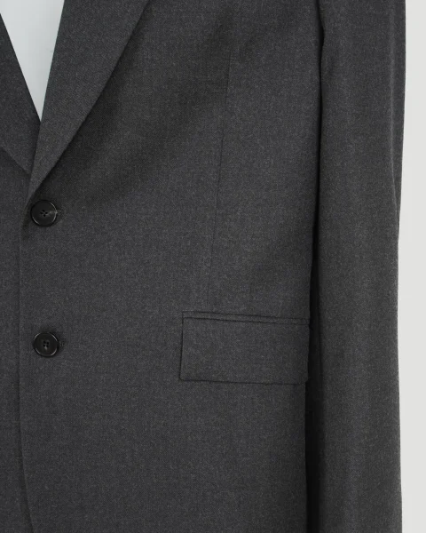 Wool Jacket in Charcoal — снимка 4