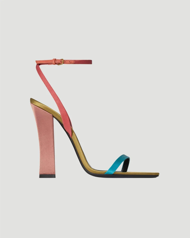 Dominique Sandals in Satin Crepe