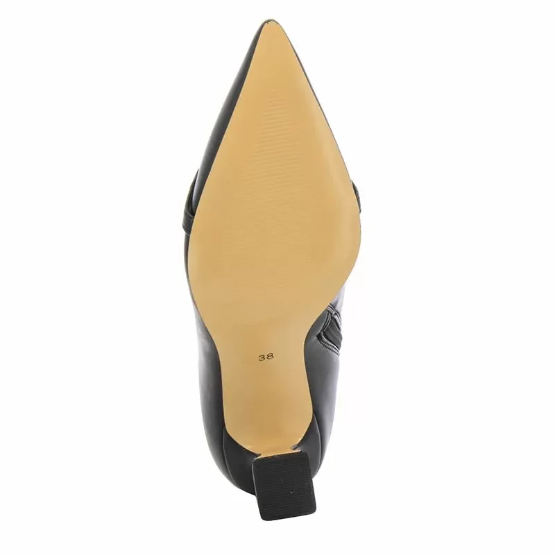 Дамски Боти На Ток QUEEN HELENA – K3277 BLACK PU — снимка 4