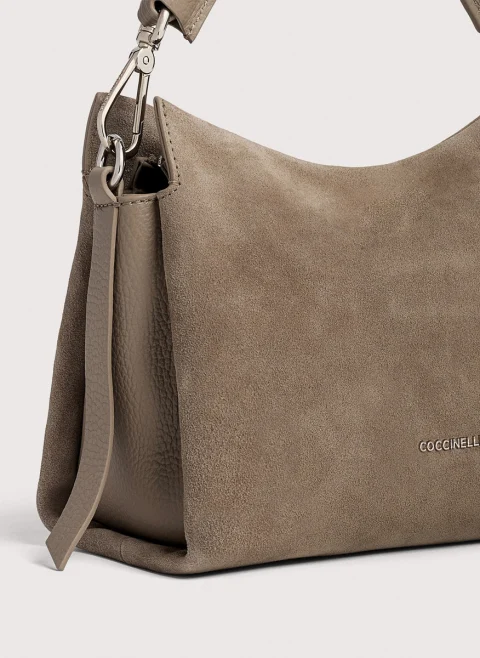 Велурена чанта Coccinelle Boheme Small — снимка 7