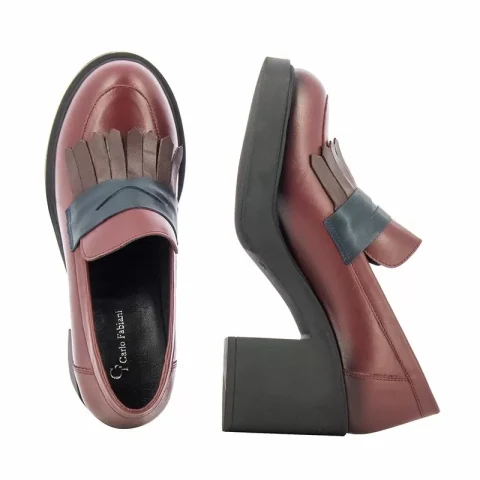 Токчета CARLO FABIANI – 109472 NAPA BROWN/BLUE/BORDO — снимка 5