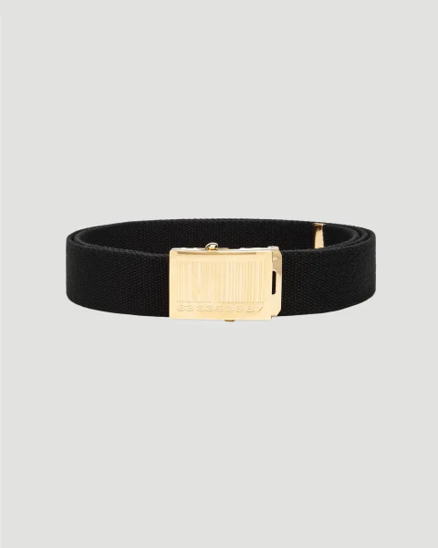 Barcode Belt in Gold
