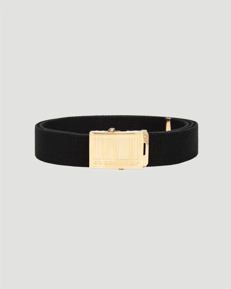 Barcode Belt in Gold