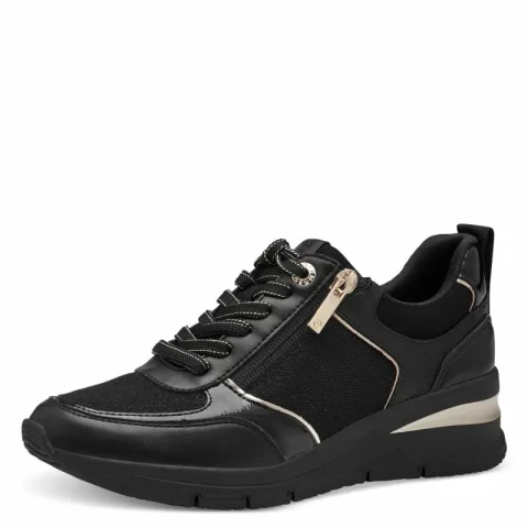 Дамски Сникърс TAMARIS – 1-23721-42-048 BLACK/GOLD — снимка 3