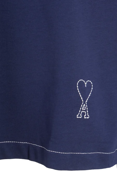 Blue Cotton Long Sleeves Ami de Coeur Polo — снимка 2