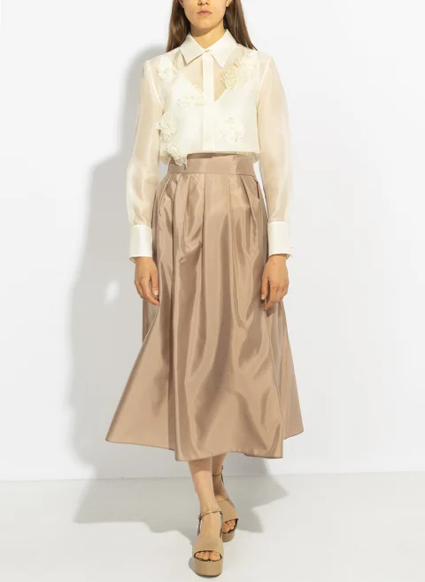 Риза от органза с флорални елементи Max Mara Studio Mseagi