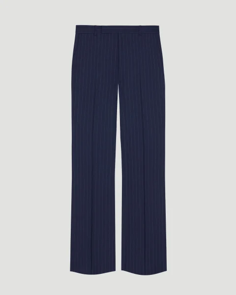 Striped Tailored Pants in Wool
