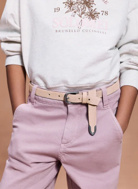 Колан от велур Brunello Cucinelli Kids L — снимка 3