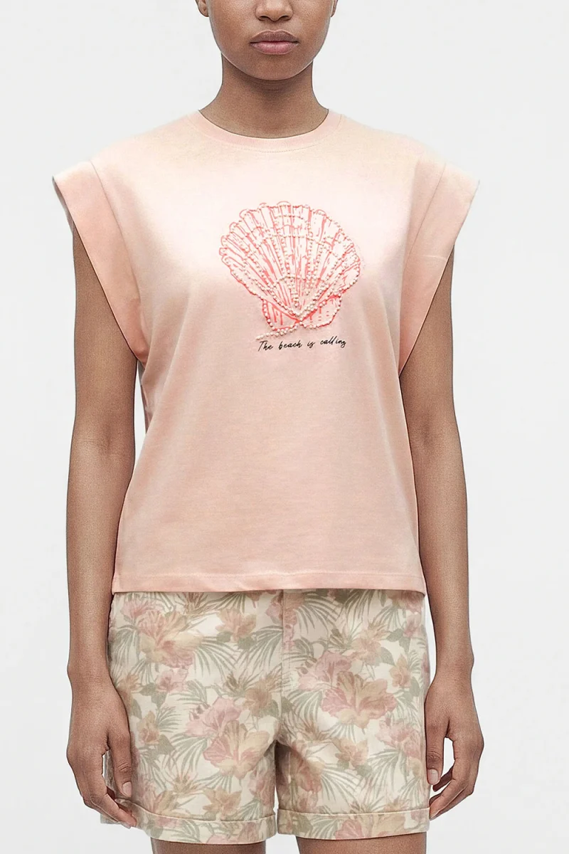 T-Shirt Onlshelina S/S Box 15374720 14-1803 TCX sepia rose — снимка 2