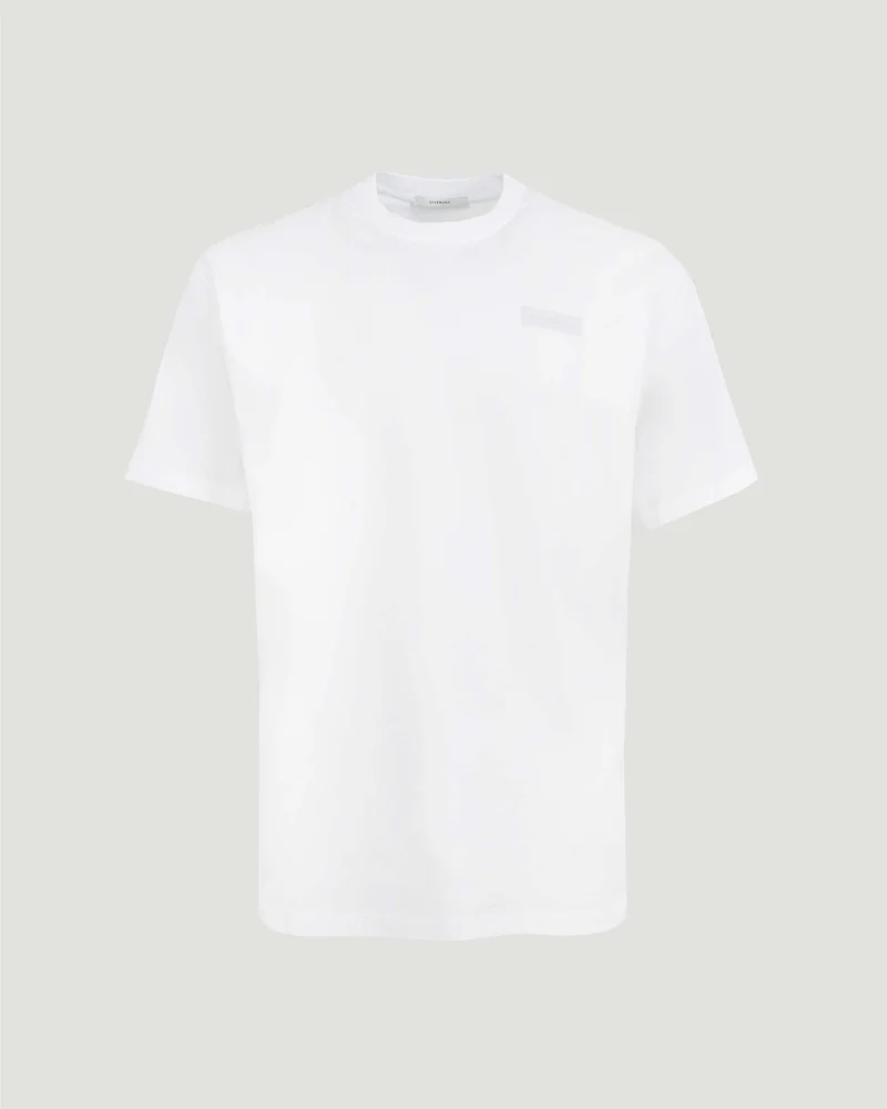 Cotton T-Shirt with Givenchy Patch in White