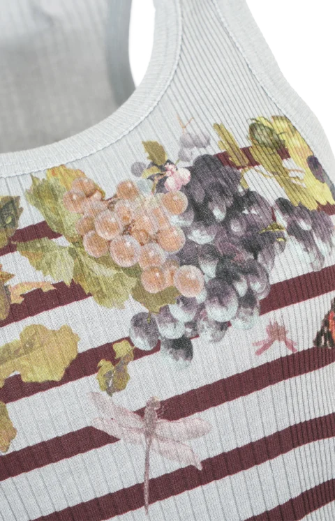 Marinière Grape Rib Tank Top — снимка 2