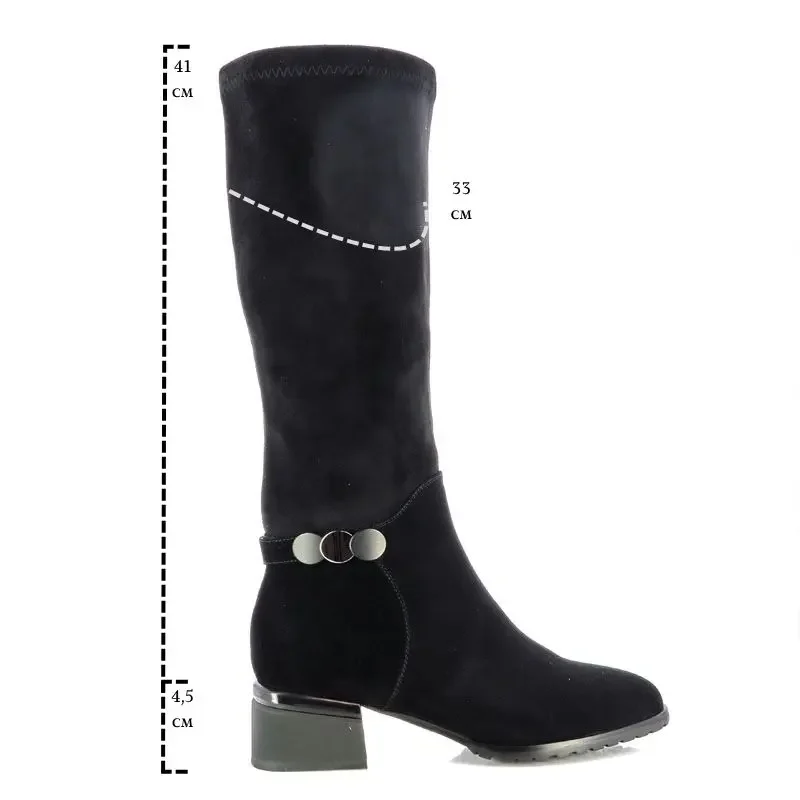 Ботуши На Ток CARLO FABIANI – 3461073 BLACK SUEDE — снимка 6