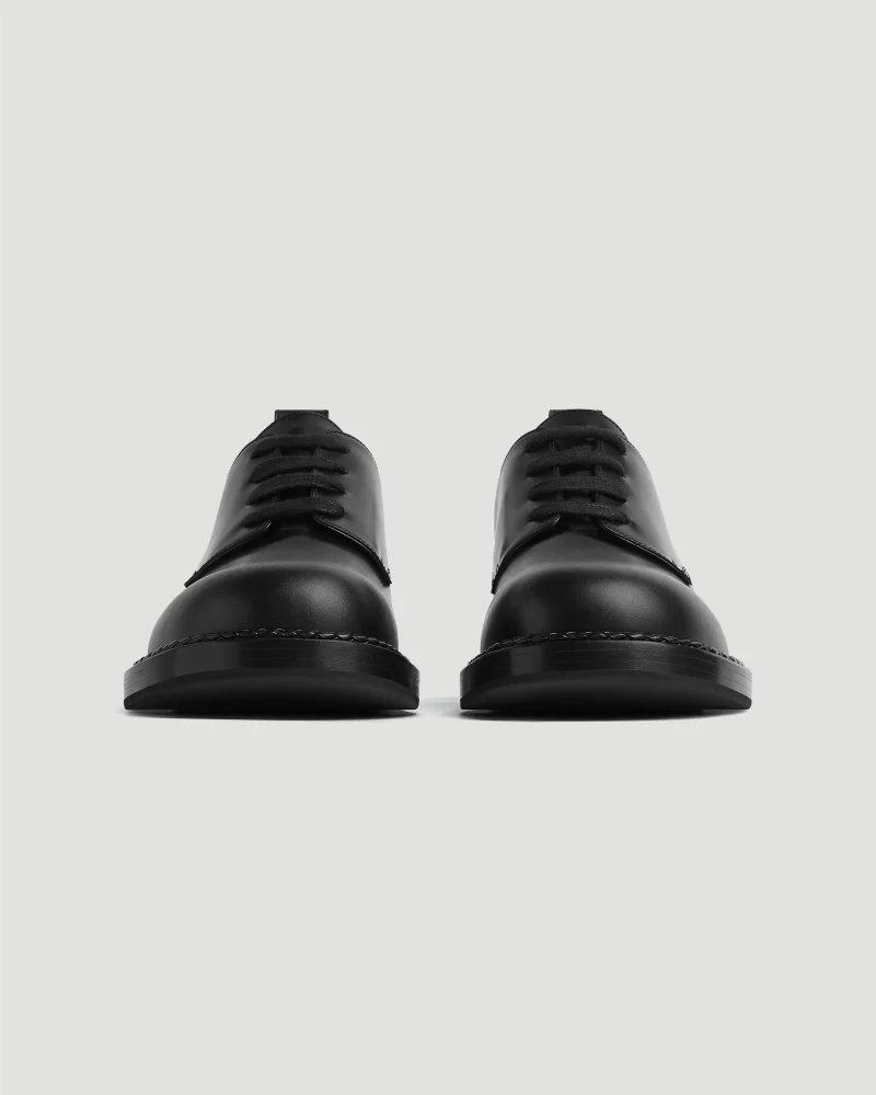 Black ‘Strut’ Derby Shoes — снимка 3