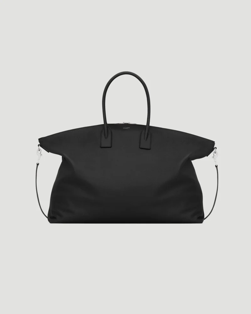 Giant Bowling Tote in Grained Leather