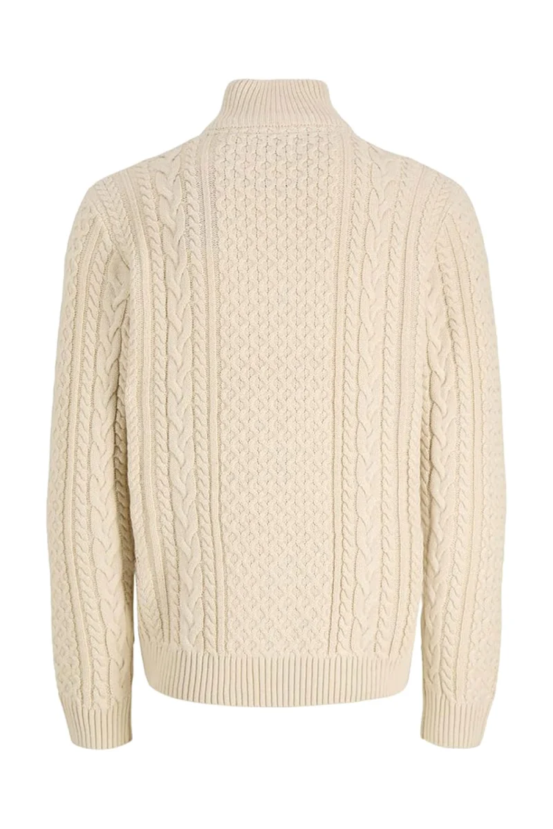 Плетено Jprblucallum Cable Half Zip 12299947 13-0908 TCX parchment — снимка 2