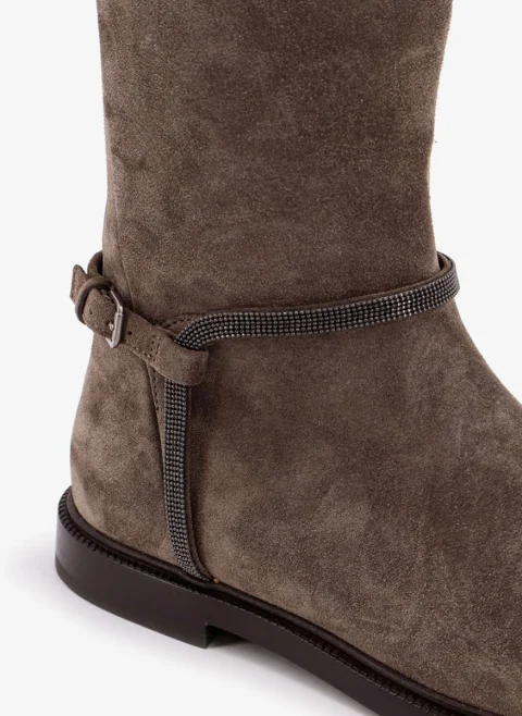 Велурени ботуши Brunello Cucinelli — снимка 4