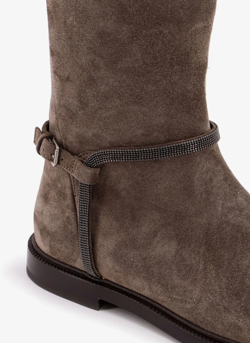 Велурени ботуши Brunello Cucinelli — снимка 4