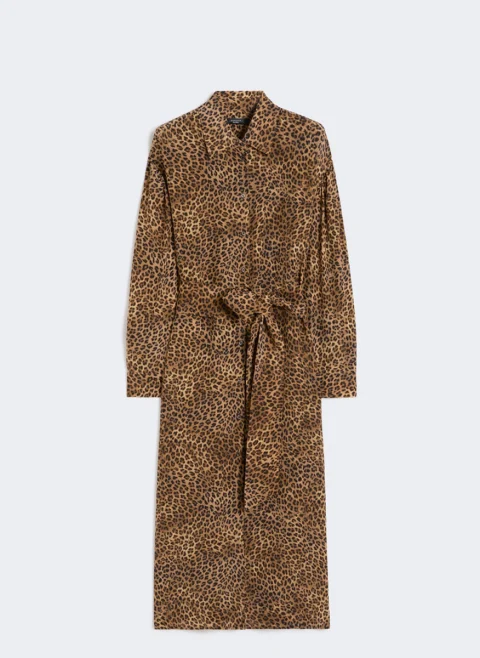 Рокля-риза от копринен креп Weekend Max Mara Wkddolmen — снимка 6