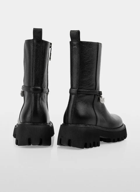 Кожени боти с декоративни перли Marc Cain Sports — снимка 3