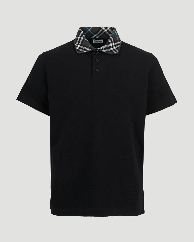 Cotton Polo Shirt in Black