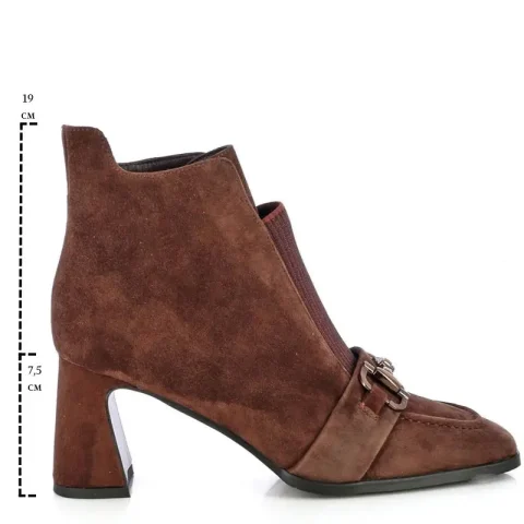 Дамски Боти На Ток CARLO FABIANI – 111609 BROWN SUEDE — снимка 6