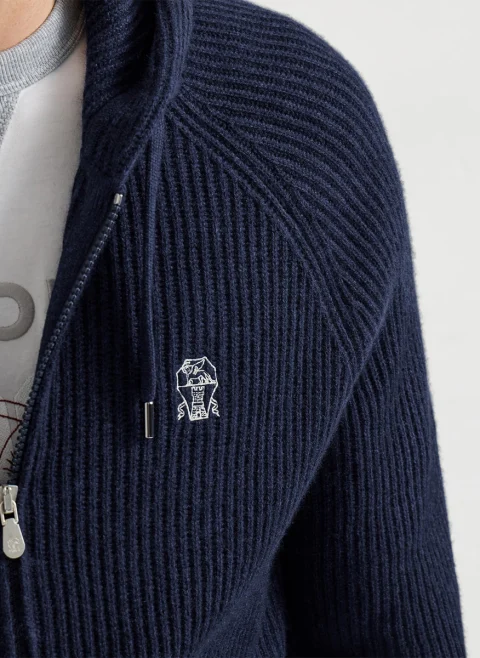 Суитшърт от кашмир 'English rib' Brunello Cucinelli — снимка 3