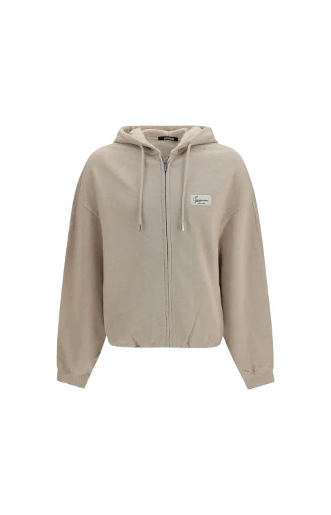 The Corso Zip Hoodie in Beige