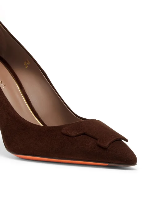 Велурени обувки на ток Santoni — снимка 5