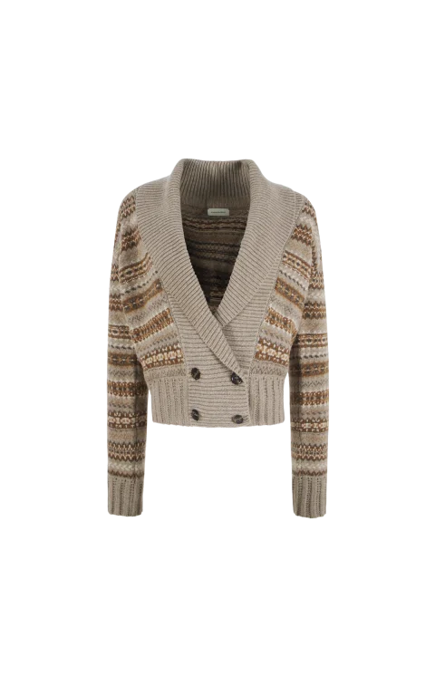 Cashmere Knit Cardigan in Camel