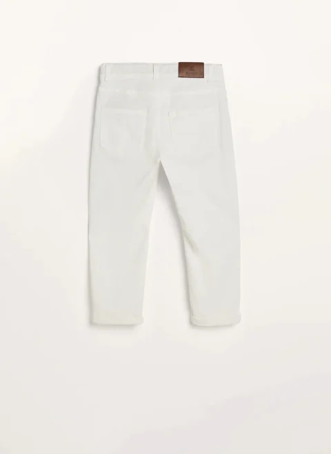 Деним с износен ефект Brunello Cucinelli Kids 12 — снимка 2