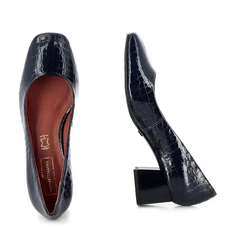 Токчета DONNA ITALIANA – 2060-610-879 AUSTIN CROCO DEEP BLUE — снимка 5