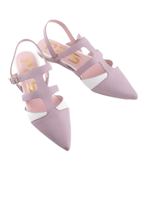 Flats Grainy 6518 blanco/lil — снимка 2
