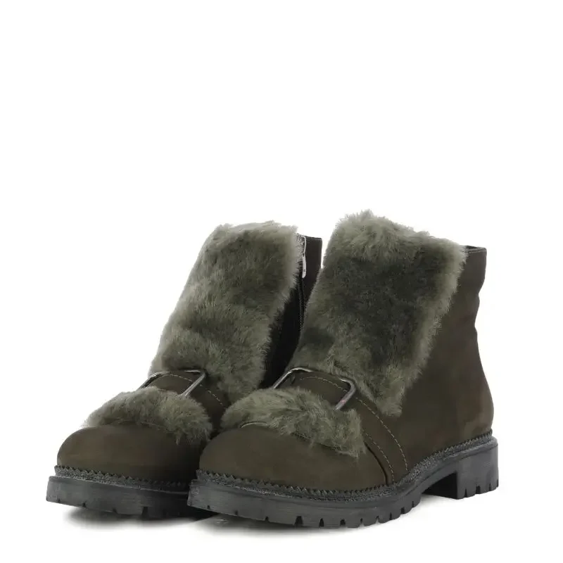 Дамски Равни Боти STUDIO CAMPIONE – 107741-khaki — снимка 3