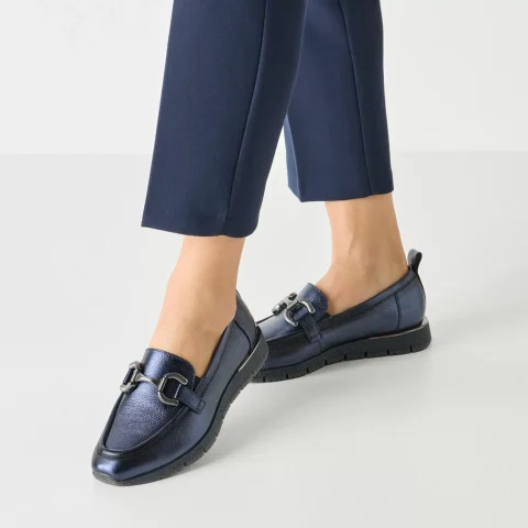 Дамски Лоуфър TAMARIS – 1-24711-42-824 NAVY METALLIC — снимка 6