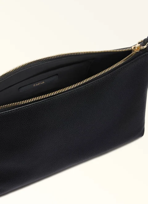 Мини кожена чанта Furla Debby Nero — снимка 2