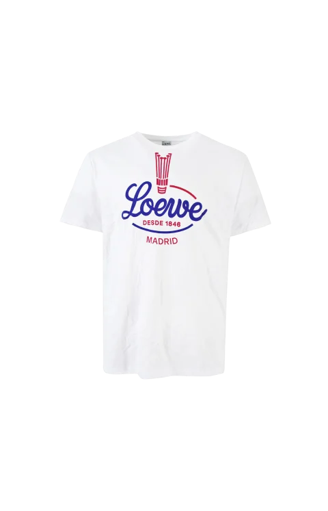 T-Shirt in Cotton Blend in White