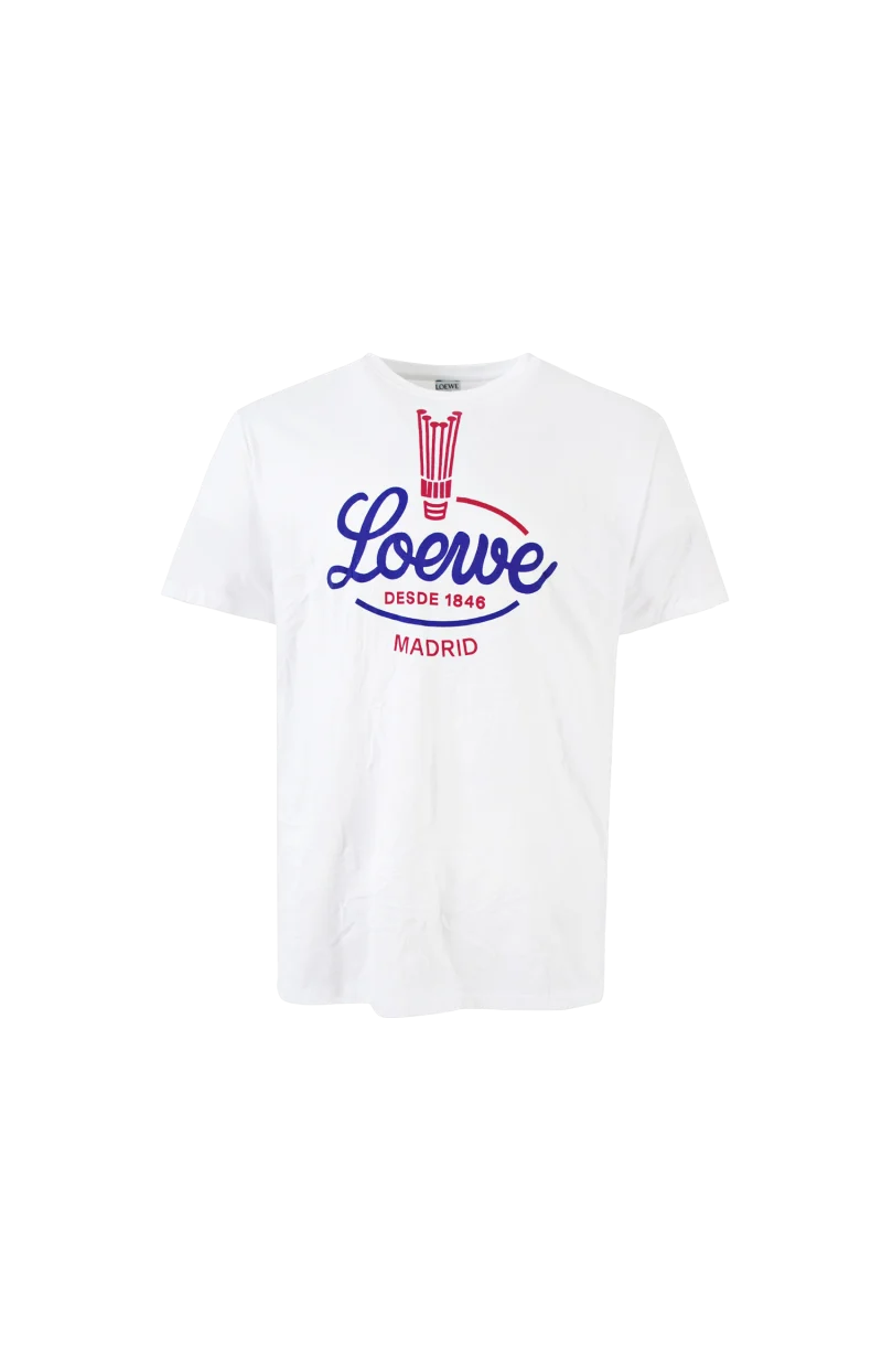 T-Shirt in Cotton Blend in White