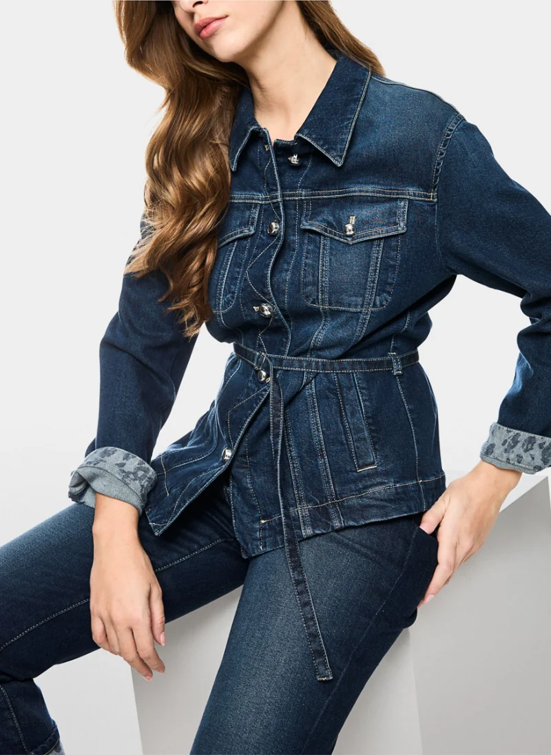 Яке от деним с колан Marc Cain Collections