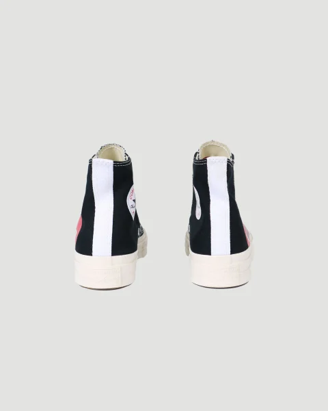 Converse x Comme des Garçons Play High Top Sneakers in Black — снимка 2