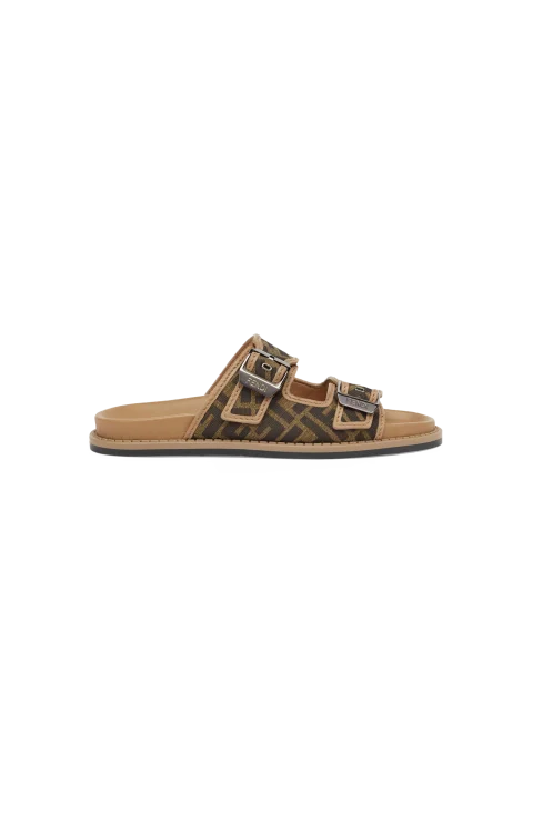 FF Jacquard Fabric Sandals