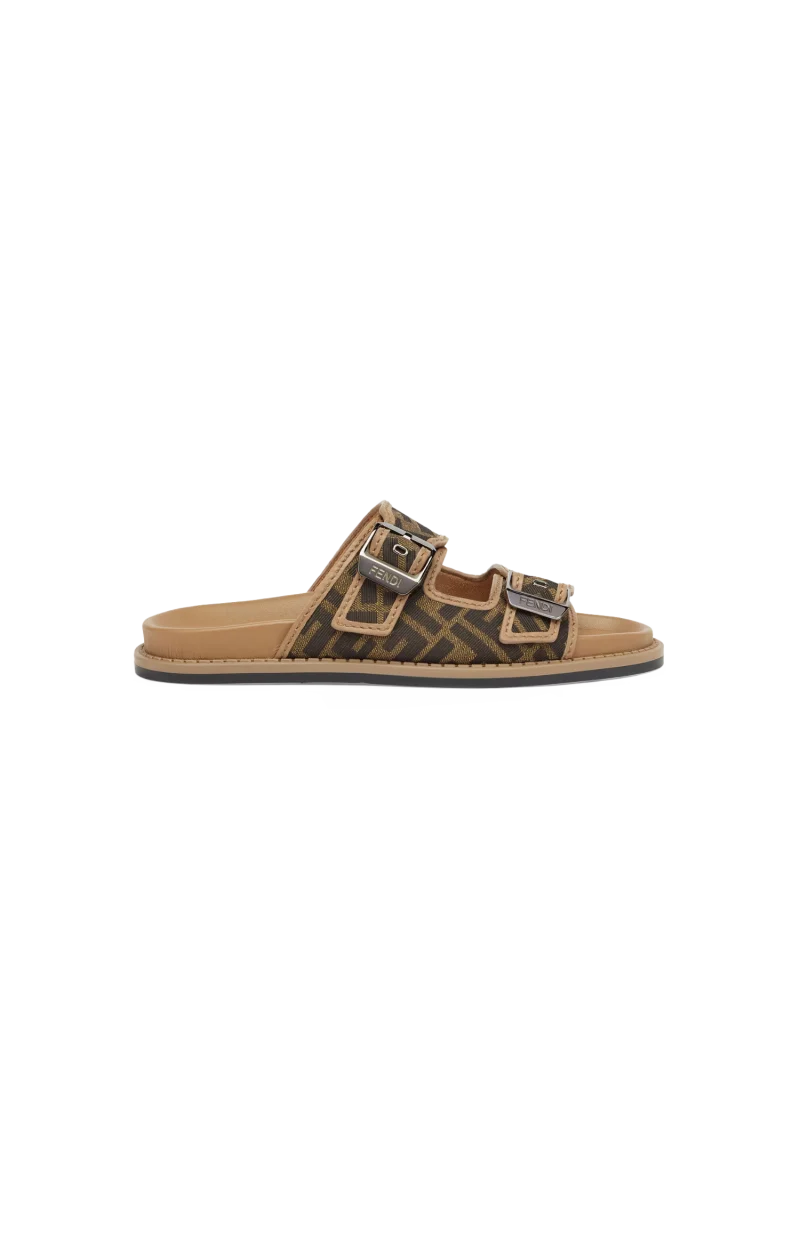 FF Jacquard Fabric Sandals