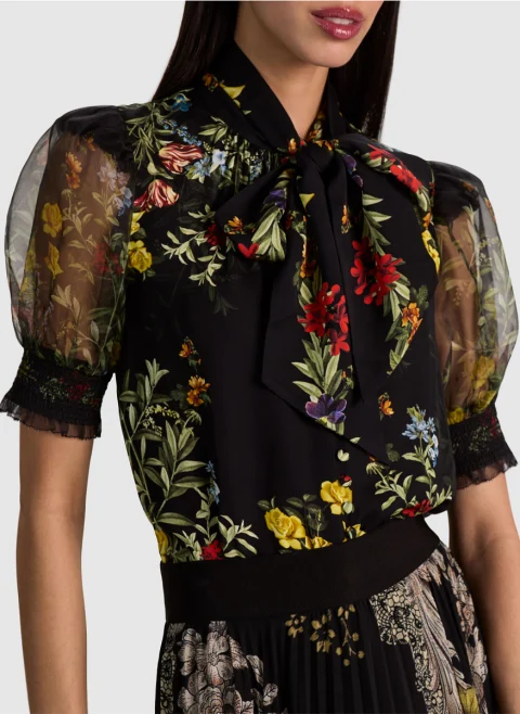 Блуза с флорален принт 'Brentley' Alice + Olivia — снимка 5