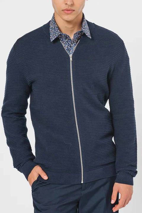 Жилетка Jjotto Knit Zip 12258961 19-3922 TCX sky captain — снимка 2