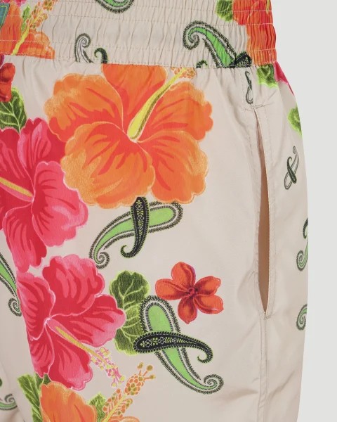 Swim Shorts with Paisley Motif — снимка 4